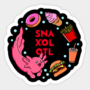 Axolotl Snaxolotl Fast Food Sticker